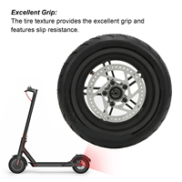 8.5inch Electric Scooter Rear Tire Set 8 1/2x2 Rear Wheel Assembly with Inner Tube Hub 110mm Disc Brake for Xiaomi M365