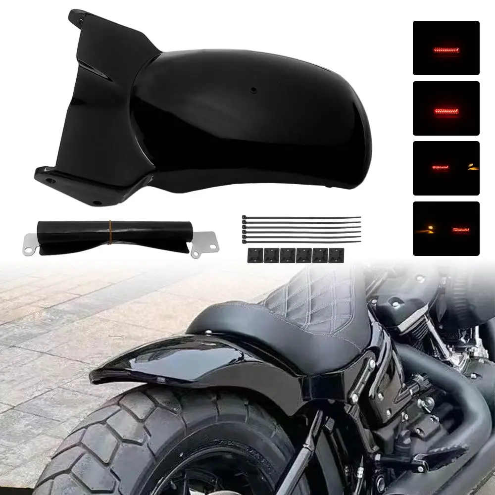 

Motorcycle Rear Fender For Harley 180-200 Mm Tires Softail Street Bob Fat Bob Slim Low Rider Sports Glide 2018-2025 Vivid Black