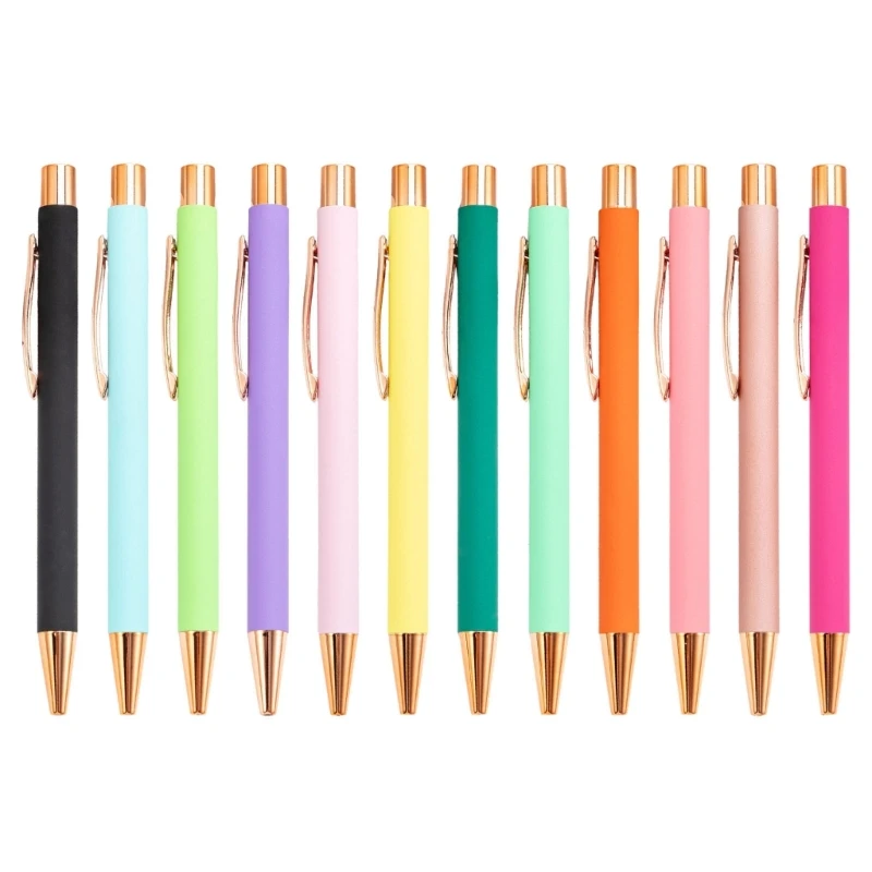 

6x Rollerball Pen Retractable Ballpoint Pen Writing Pen School Office Supplies
