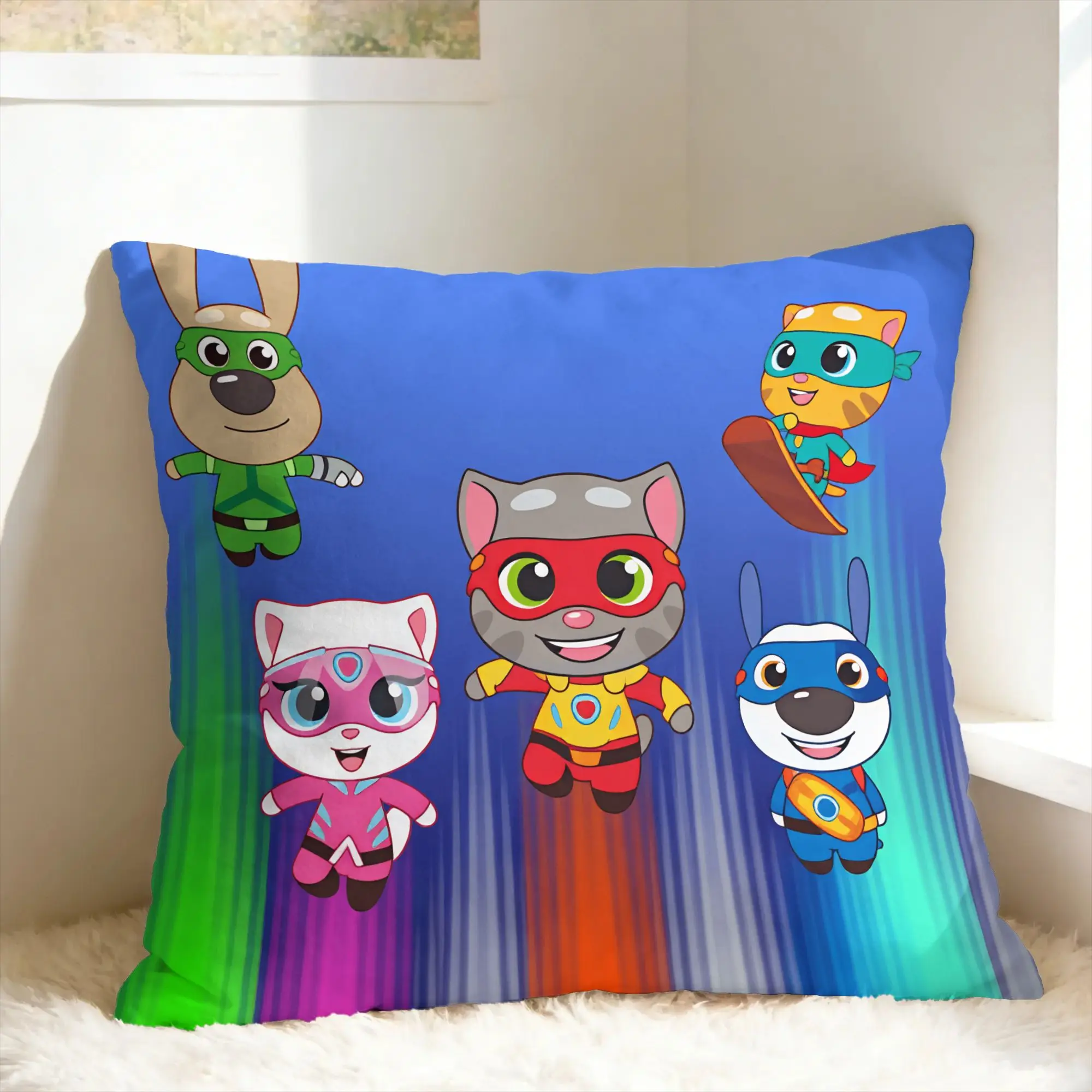 Decorative T-Talking T-Tom And F-Friends Pillow Case  Funny Pillow Cover Soft Pillowcases For Sofa Home Decor