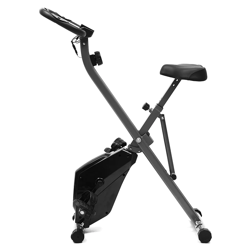 Space Saving Foldable Indoor Cycling Bike 10 Levels Magnetic Resistance Fitness Bike
