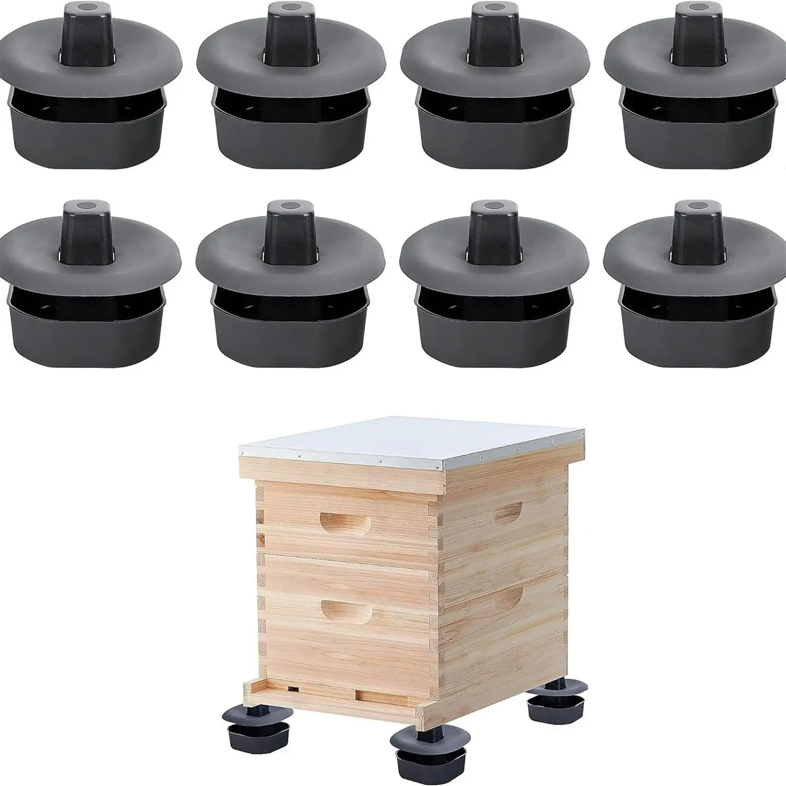 

8x Beehive Feet Replace Hive Support Sturdy Beekeeping Beehive Tools Easy to Install for Outdoor Garden Beekeeper Workshop