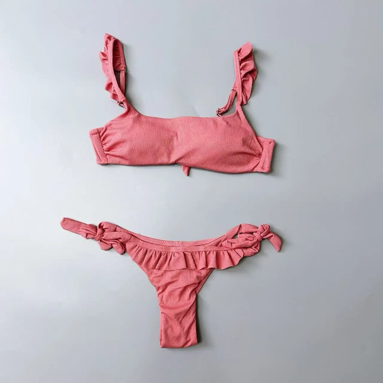 

Ultra Sexy Tee-Point Bikini Swimsuit for Women with Chest Pad Micro Flaing High End Feel Amber Best Selling Item