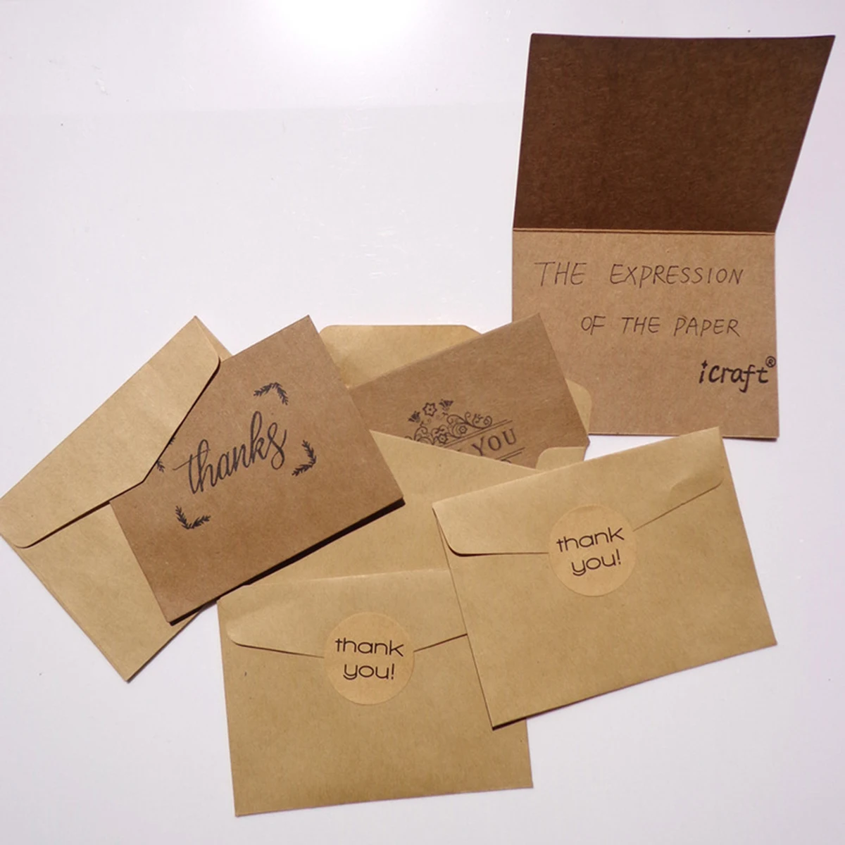 

thank you card kraft paper greeting cardthank you for weddingthank you greeting