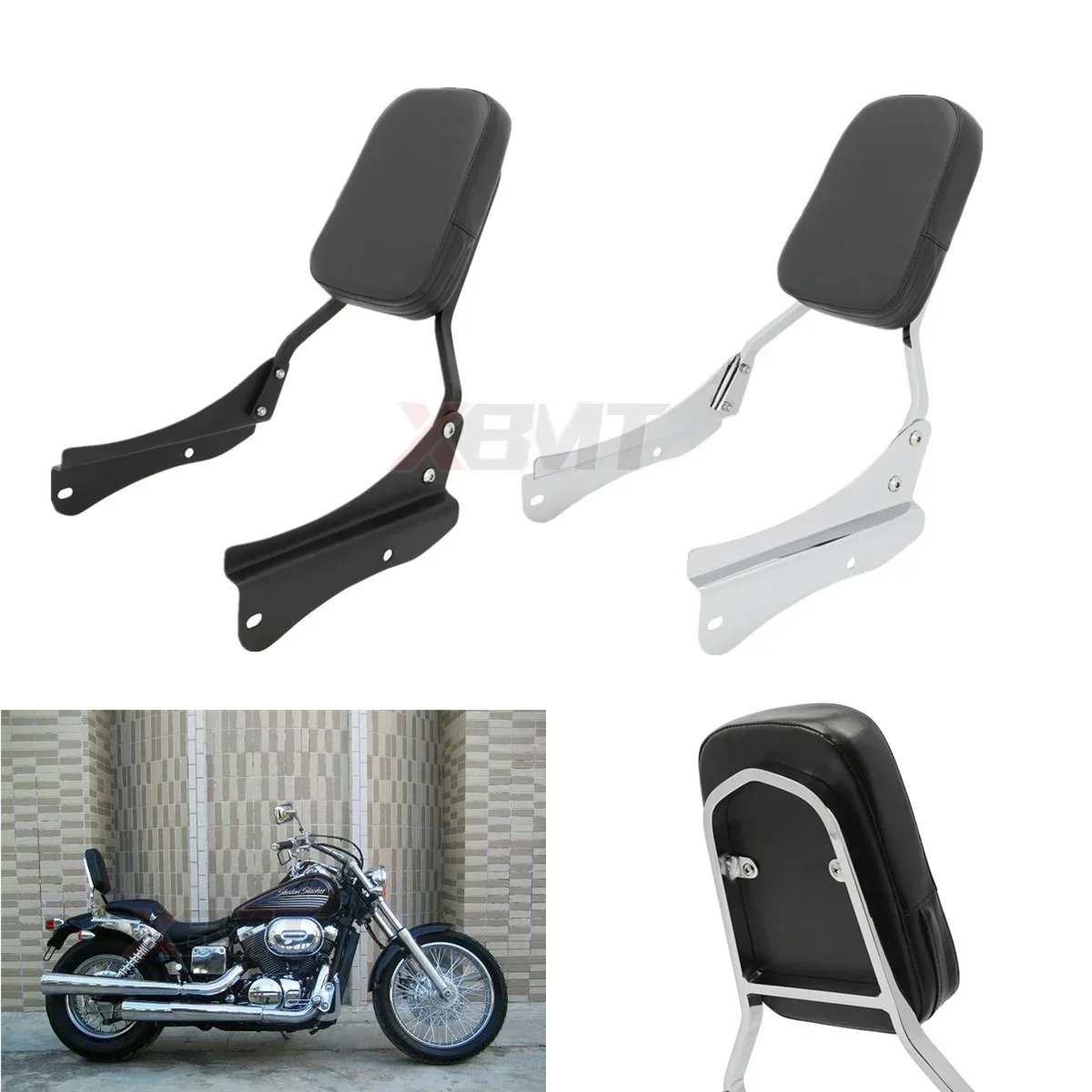 Motorcycle Backrest Sissy Bar Luggage Rack For Honda Shadow Spirit 750 VT750 VT750DC 2001 2002 2003 2004 2005 2006 2007 2008