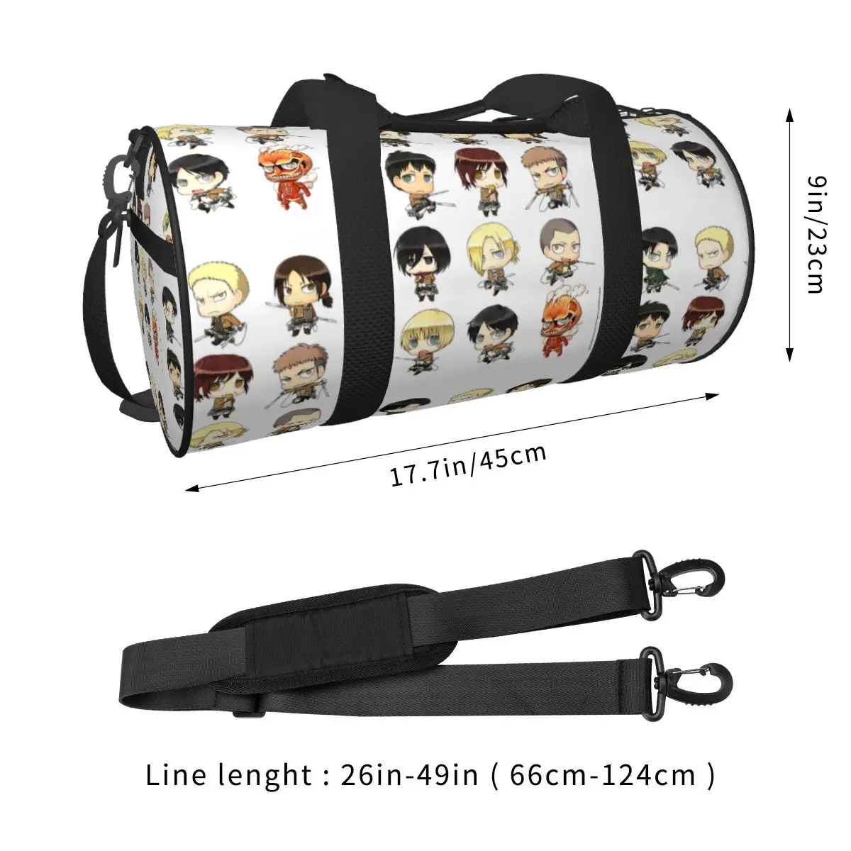 Classic Manga Gym Bag Cool Boy Portable Sports Bags Large Swimming Printed Handbag Funny Fitness Bag For Men Women