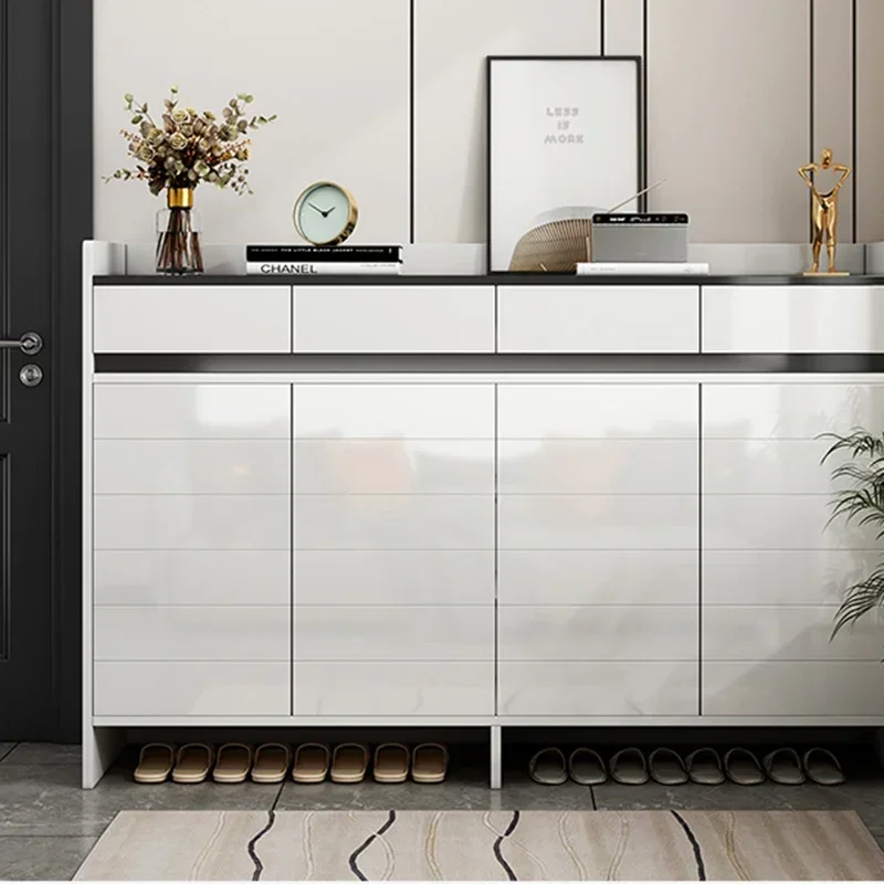 Armoire à Chaussures Blanche Multifonctionnelle, Placard de Rangement, Meubles, Échelle Simple, WW50SC