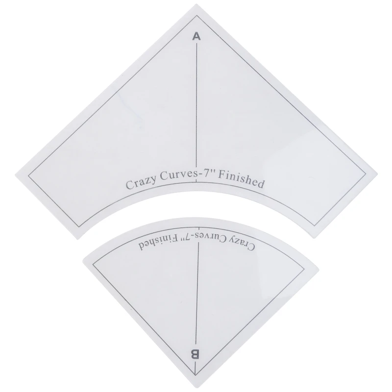 Transparent Patchwork Sewing Cutting Craft Ruler Templates Acrylic Design Pattern Sewing Tools for Students Designers LX9A