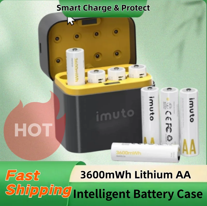 1.5V AA Rechargeable Lithium Battery 3600mWh High Energy, Fast Charging Long Life for Remote Controls, Clocks, Microphones