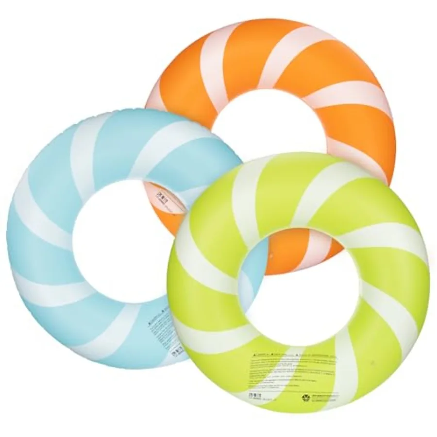 Inflatable Pool Floats Adult Size for Age 8-12 Adults Swimming Ring Toys Beach Pool Party Lake Use Blue Red
