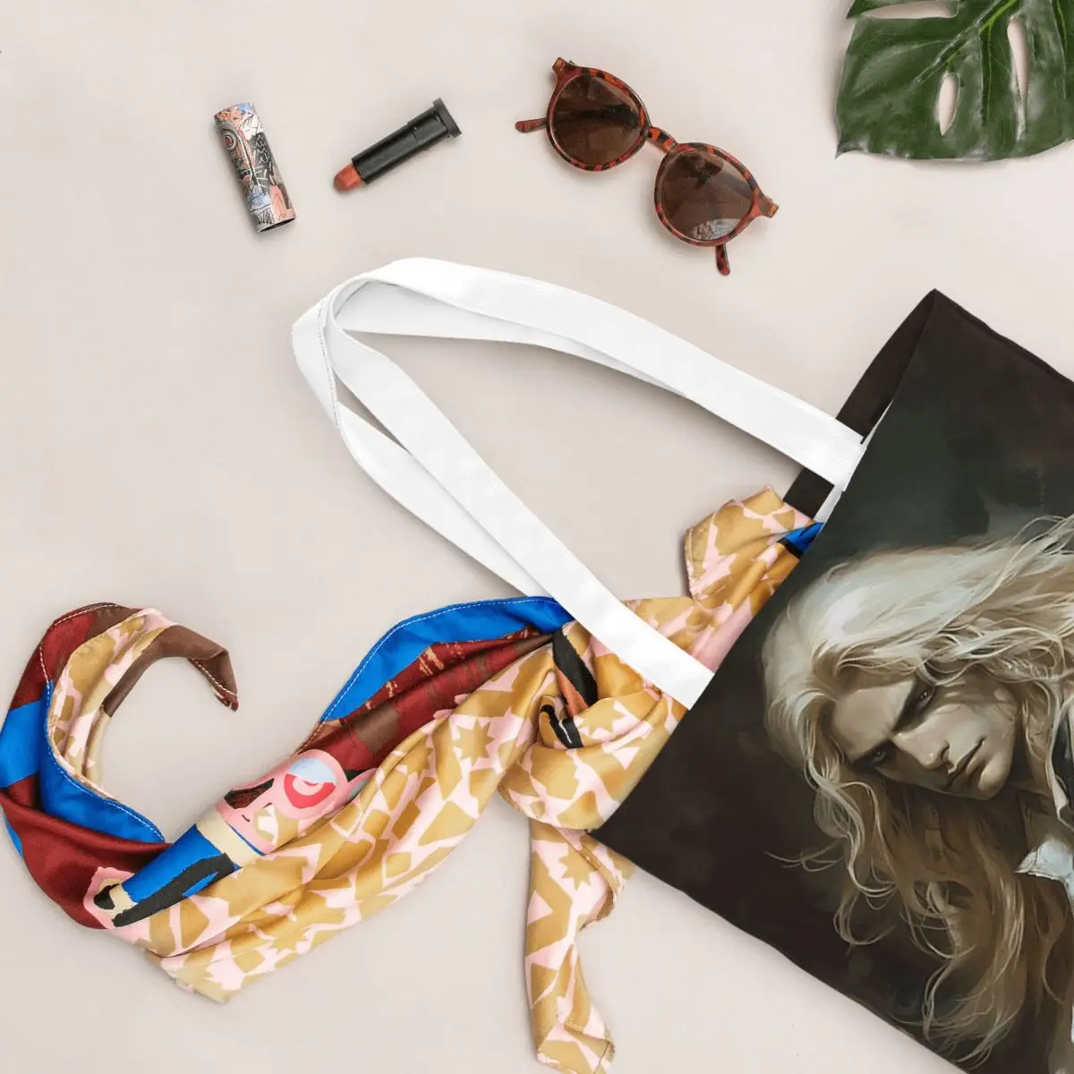 حقائب تسوق Alucard Castlevania قابلة للطي من القماش The Tote حقيبة كتف نسائية للسفر #4