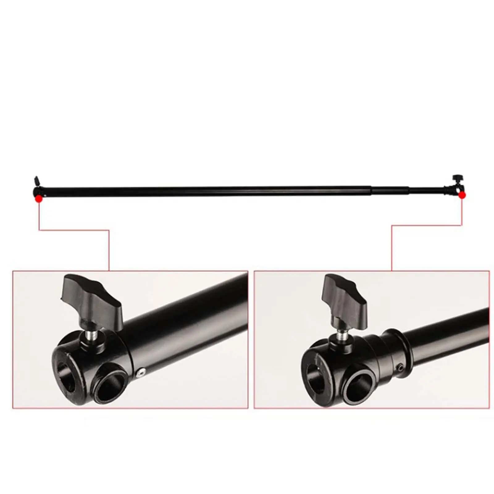 Telescoping Backdrop Support Stand Crossbar Aluminum Alloy 3 Section Background Support Bar Cross Bar