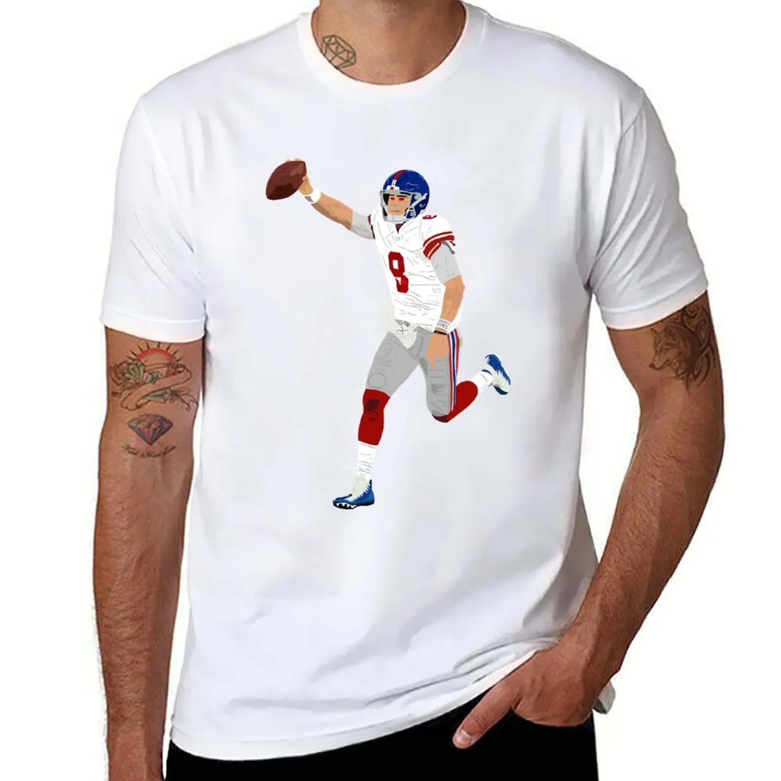 Daniel Jones - NY Giants T-Shirt Soft Touch Basic Cotton T-Shirt