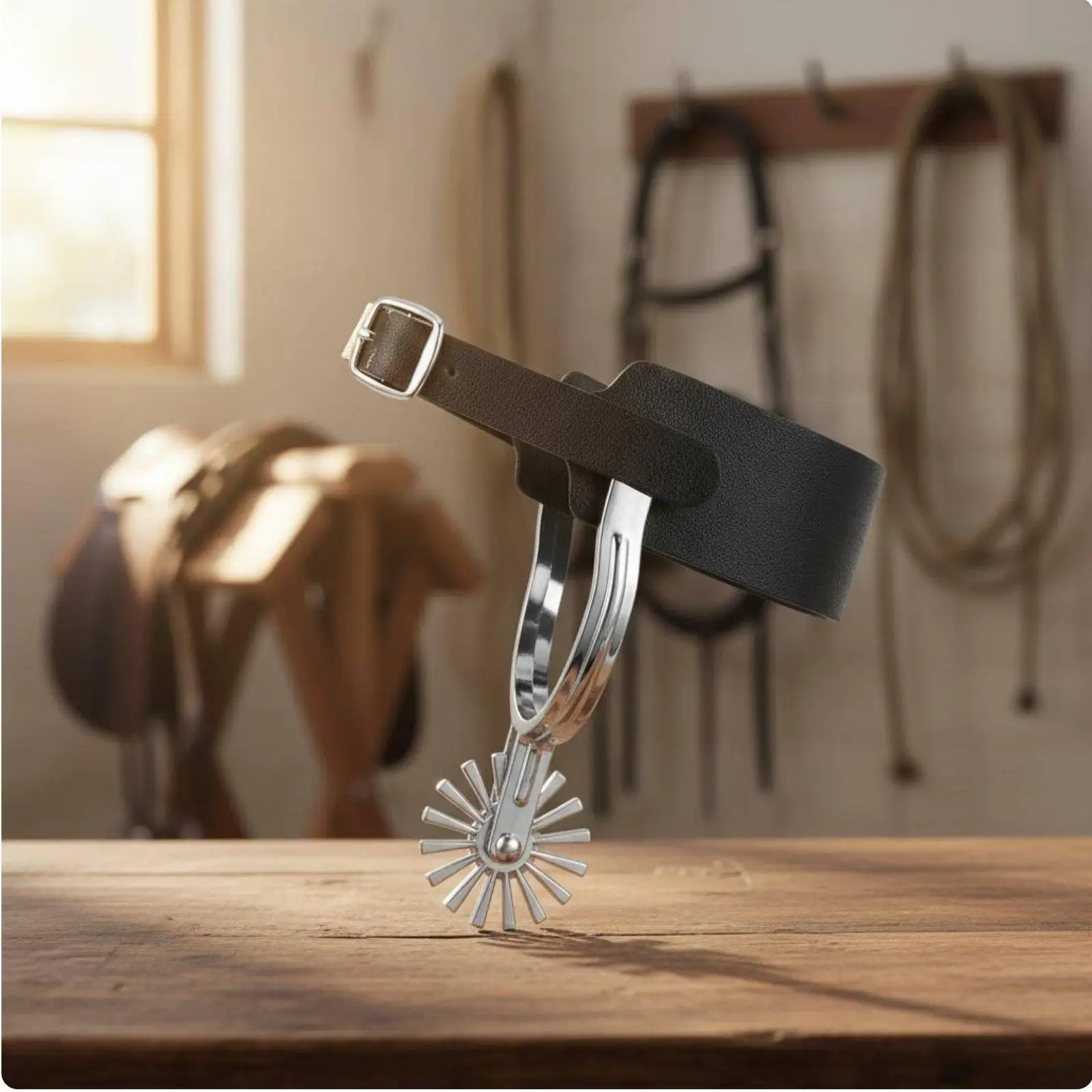 Adjustable Horseback Riding Spur Gear with Metal Alloy Wheel for Precise Control and Training Support