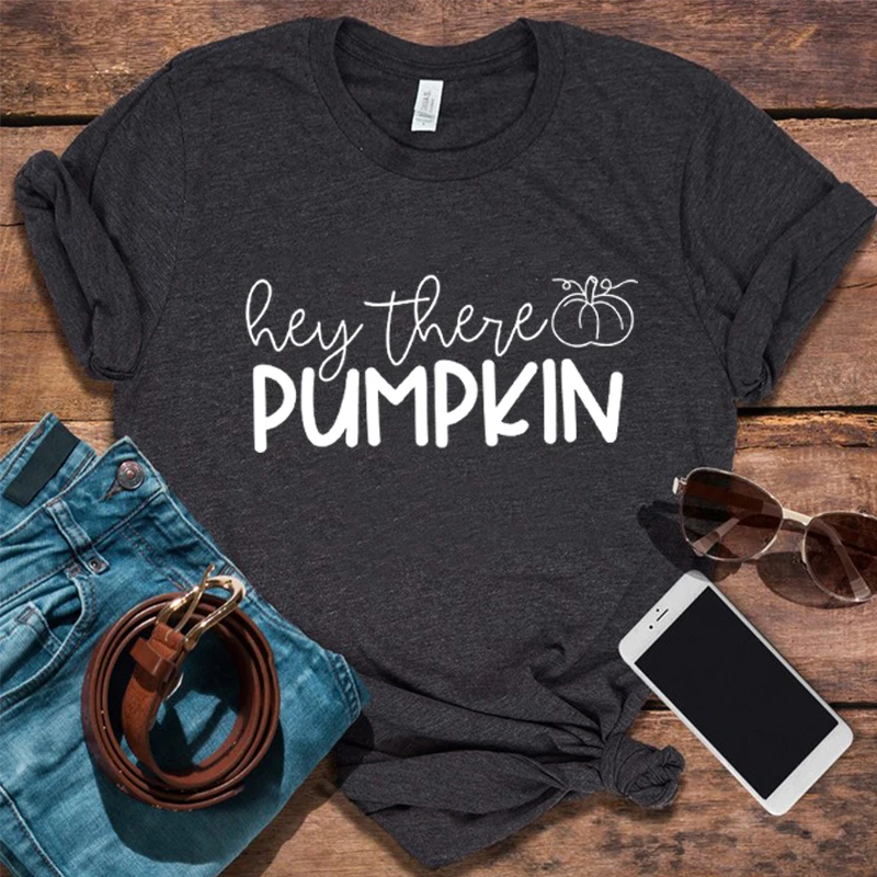 Hey There Pumpkin Shirt Pumpkin Shirts Fall Shirt for Women Pumpkin Lover Tees Pumpkin Patching Shirt Boho Fall Clothes XL