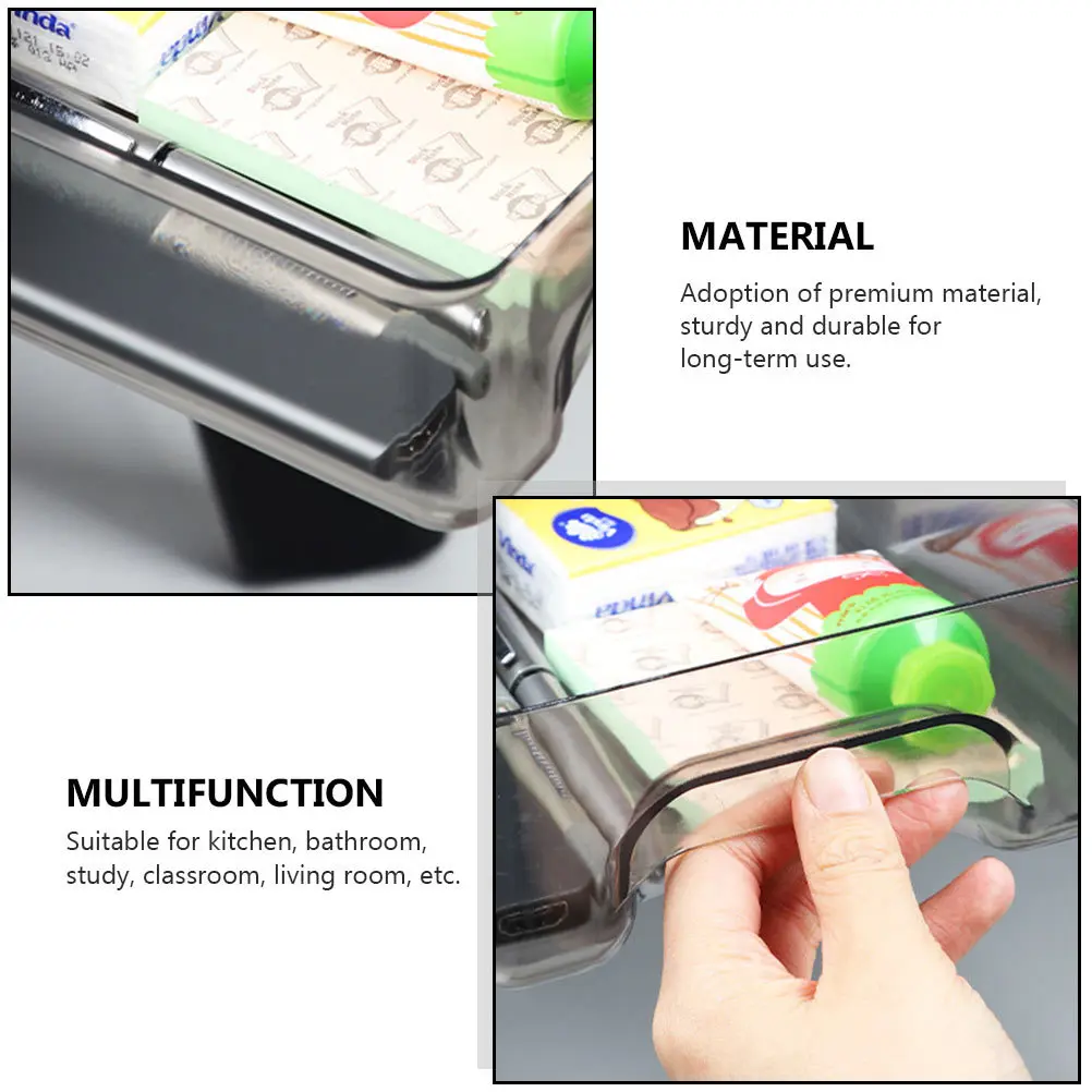 

1Pcs Under Desk Transparent Drawer Organizer Hidden Desktop Storage Box Stationery Holder Sundries Organizer for Office Home