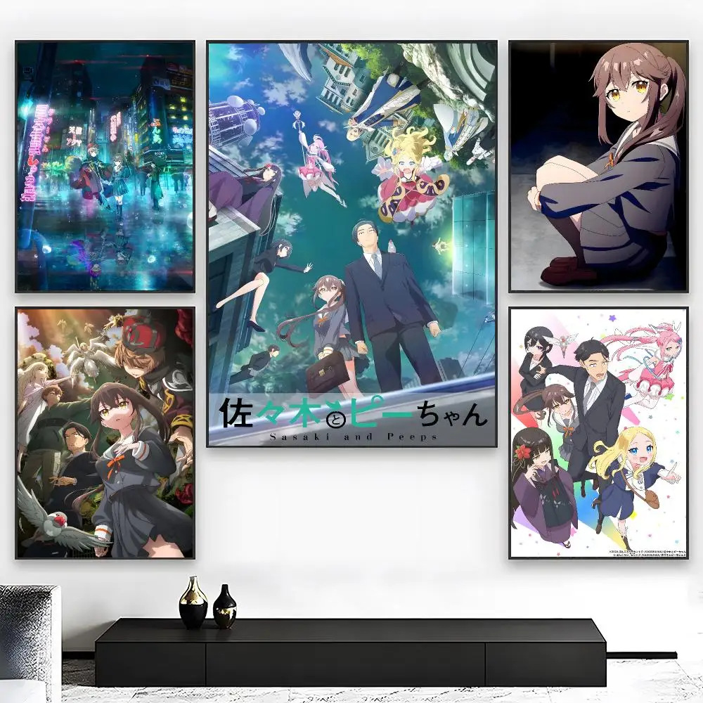 Fantasy Comedy Anime S-Sasaki and Peeps Poster Wall art print art suitable for living room bedroom bar parlor home decor gift