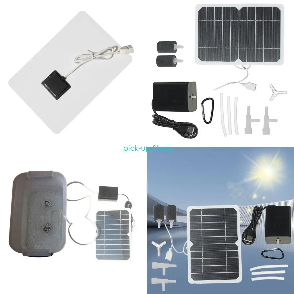 

Q5WA Оксигенатор для аквариума с пузырьковым камнем, солнечный пруд, нагнетающий воздух, солнечный аэратор для пруда