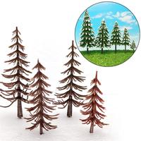 20pcs DIY Pine Tree Trunk Model Building Kits Landscape Layout  Model Scenery For Model Railroad 6/8/10/12cm Height