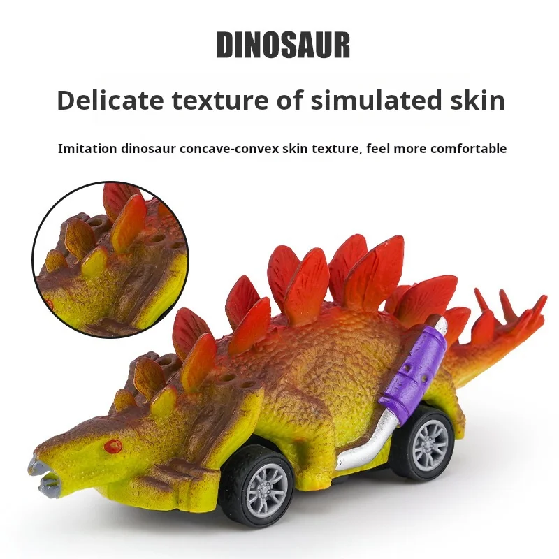ของเล่นไดโนเสาร์ รถดึงหลัง รถมินิทรัค ชุดของเล่นรถสำหรับเด็กเล็ก เด็กชาย เด็กหญิง ของขวัญ