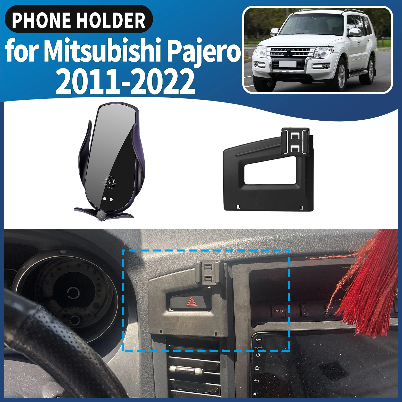 

fit for Mitsubishi Pajero 2011-2022 Car Phone Holder Mount Vehicle-Specific GPS Navigation Easy Installation accessoires