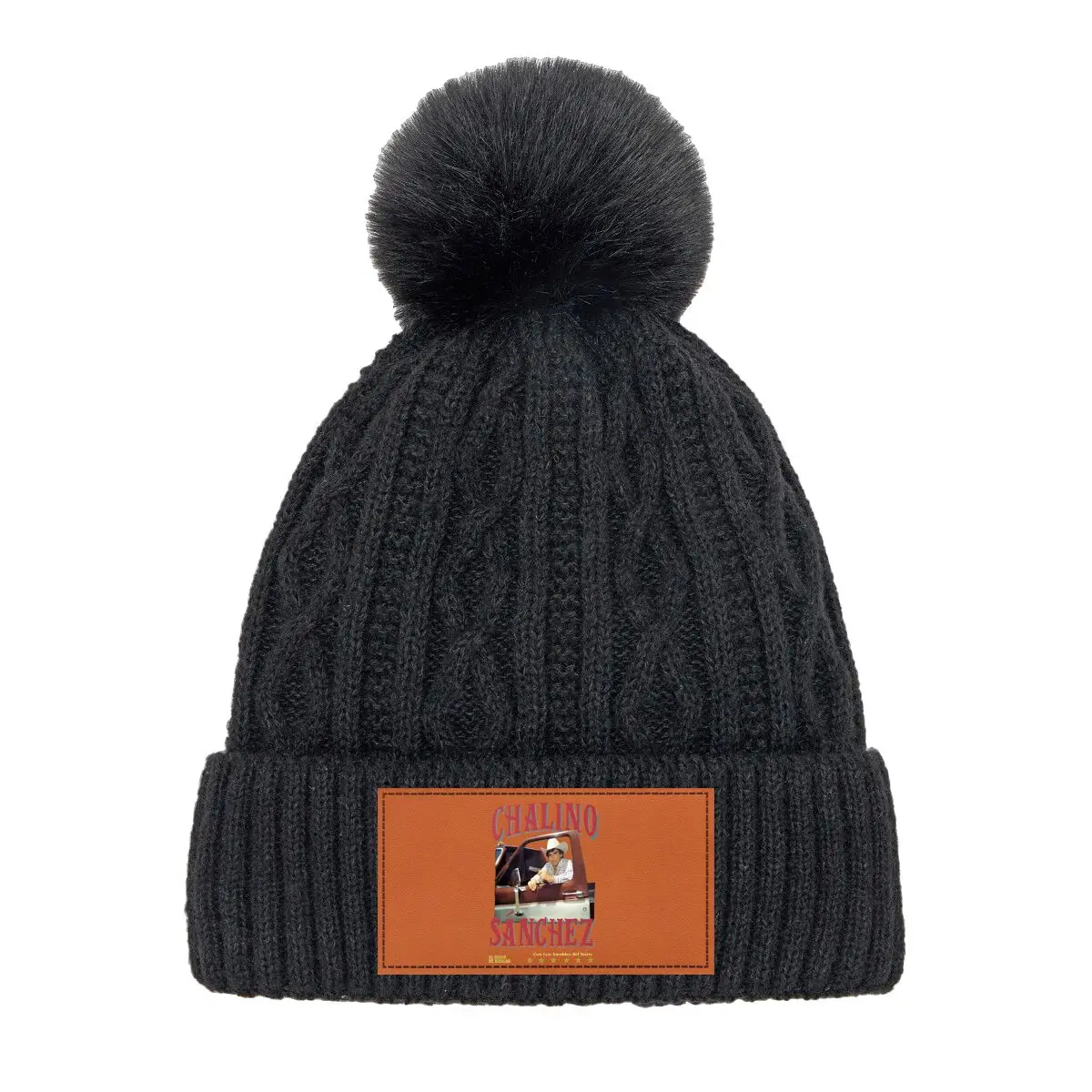 Chalino's Ride Ranchero Road Trip Gorro de punto con pompón cálido para senderismo, esquí, deportes al aire libre