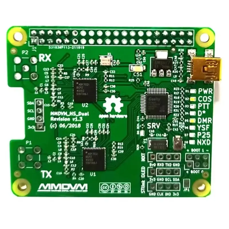 BAAE V1.3 For MMDVM_HS_Dual_Hat Duplex Hotspot Board Kit