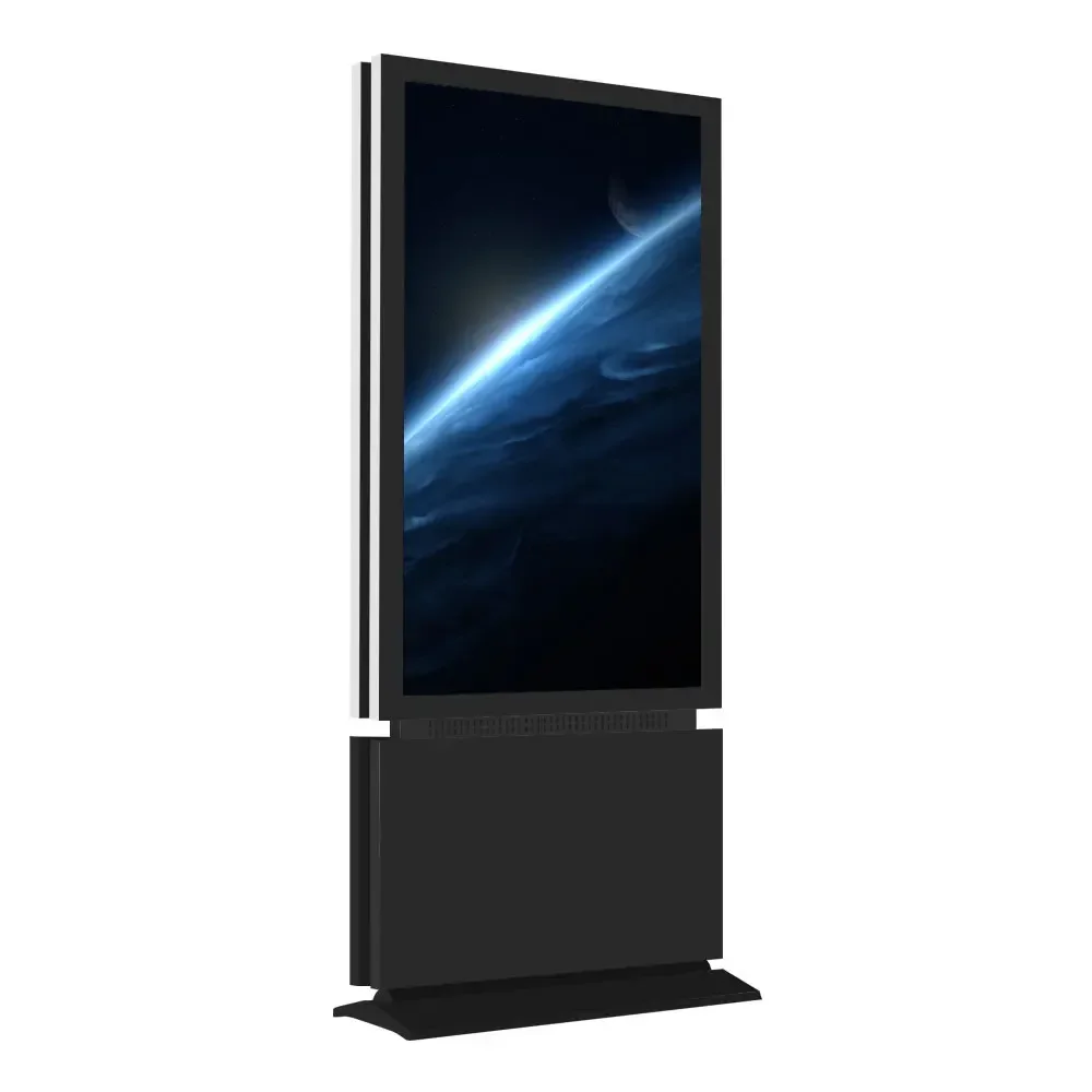 Advertising display Digital signage kiosk LCD double side screen floor standing kiosk android 32-inch floor-standing dual screen