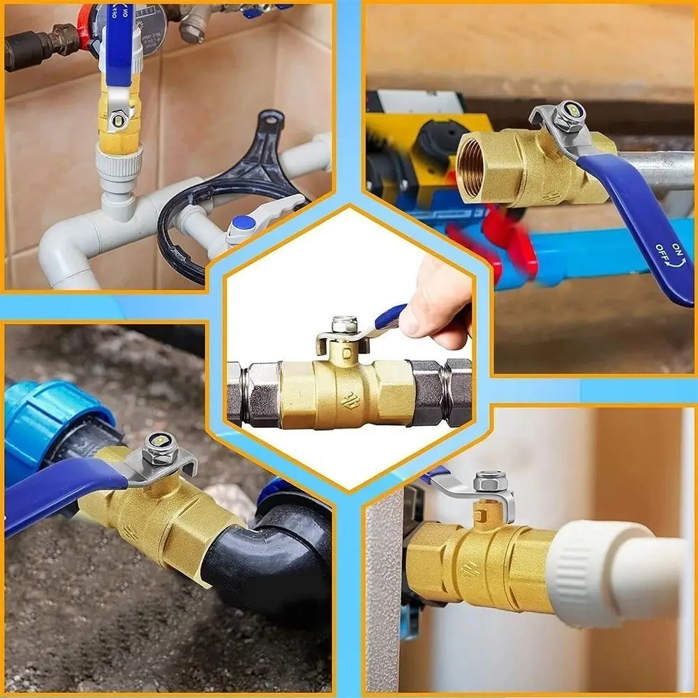 

New Pure Copper Brass Ball Valve 1/2" 3/4" 1" High Temperature Resistance Full Port Ball Valve 2P Female Valve