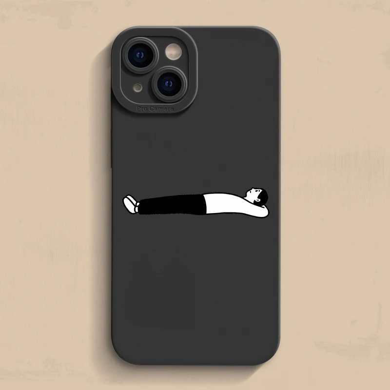 

Fun Thinking Lying Flat Pattern Case For Samsung Galaxy S25 S24 S23 S22 S21 Ultra Plus FE A36 A26 A55 A35 A25 A34 A54 A52 Cover