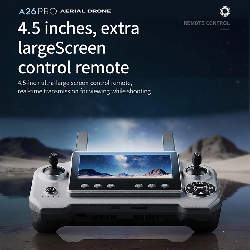 A26 Pro Drone 4K HD Triple Camera FPV Brushless Motor Obstacle Avoidance Foldable RC Quadcopter Long Range Flight Drone