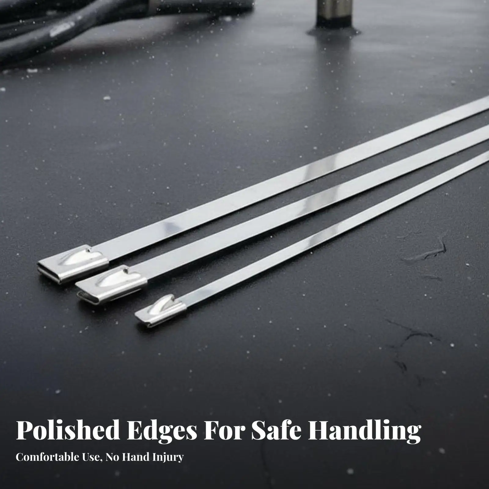 Versatile Metal Cable Tie Stainless Steel Strap for Boat Wiring Construction Bundling and Outdoor Weatherproof Use