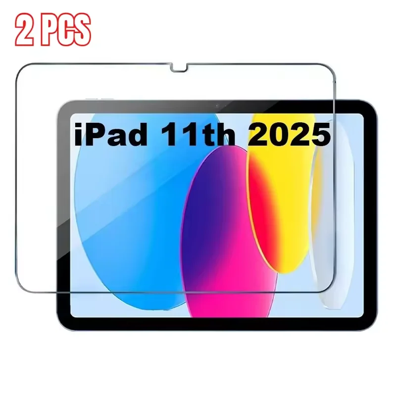 

2 шт. для iPad 11th закаленное стекло для iPad 2025 Защитная пленка для экрана 11-го поколения IPad 11 дюймов A16 Защитная пленка против царапин HD