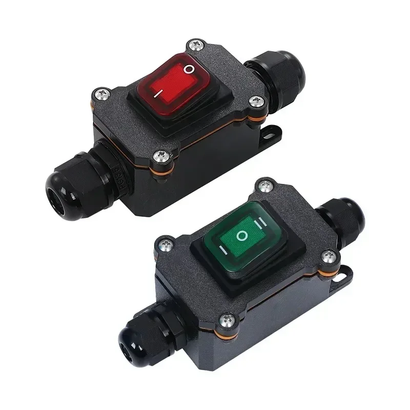 1PCWaterproof Switch IP65 Waterproof Ship Type Switch 220V/24V/16A/30A Rain Proof Outside Electrical Room Ampere Box Second Gear
