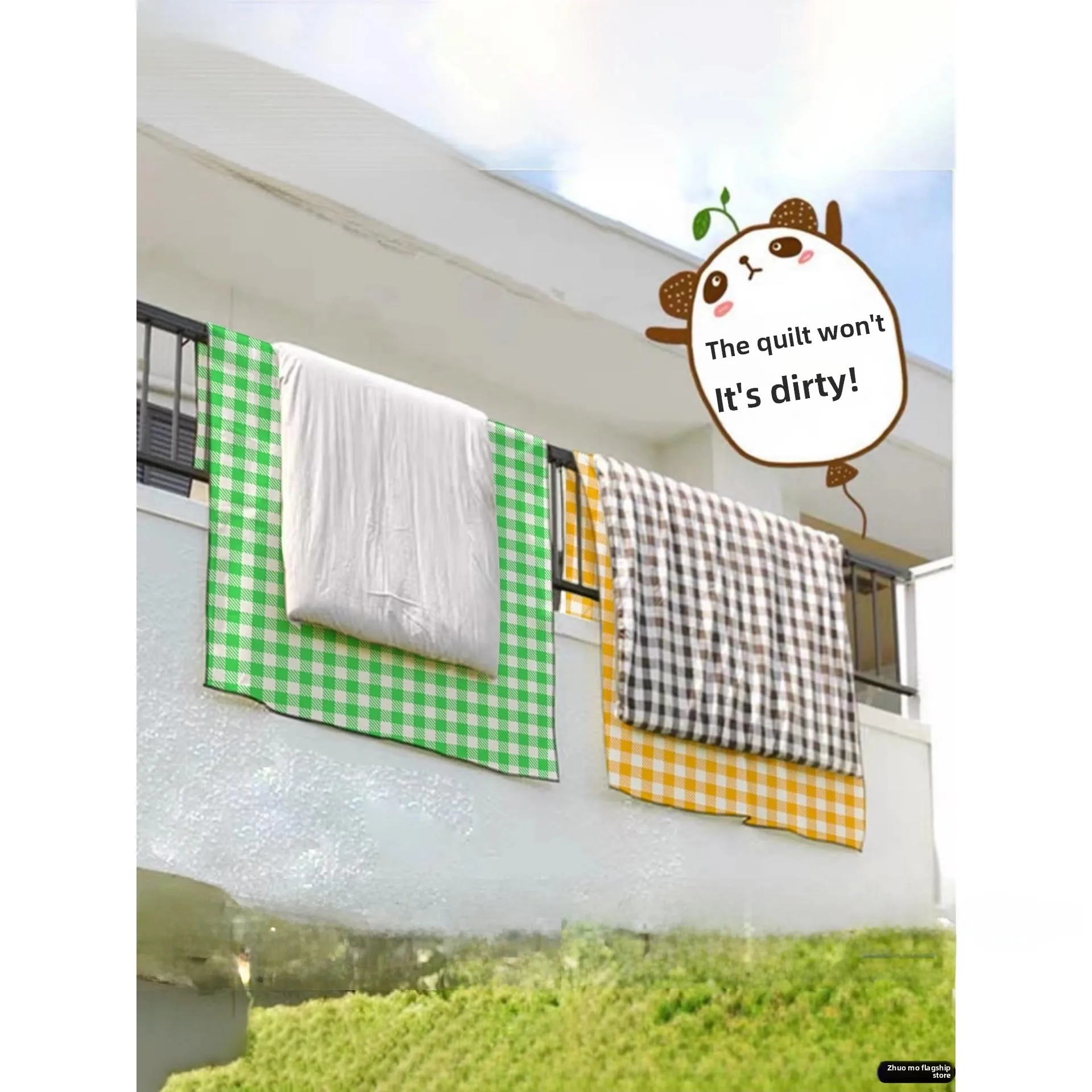 

Dir Proof Clothesline Balcony Dolls Quilt Separation Pad Home Balcony Clothesline Special Use for Dolls eets Anti Dirt