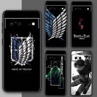 Anime Attack On Titan Logo Cover For Google Pixel 9 8 7 6 5 4 9a 8A 7a 6a XL Pro 5G Black Phone Case