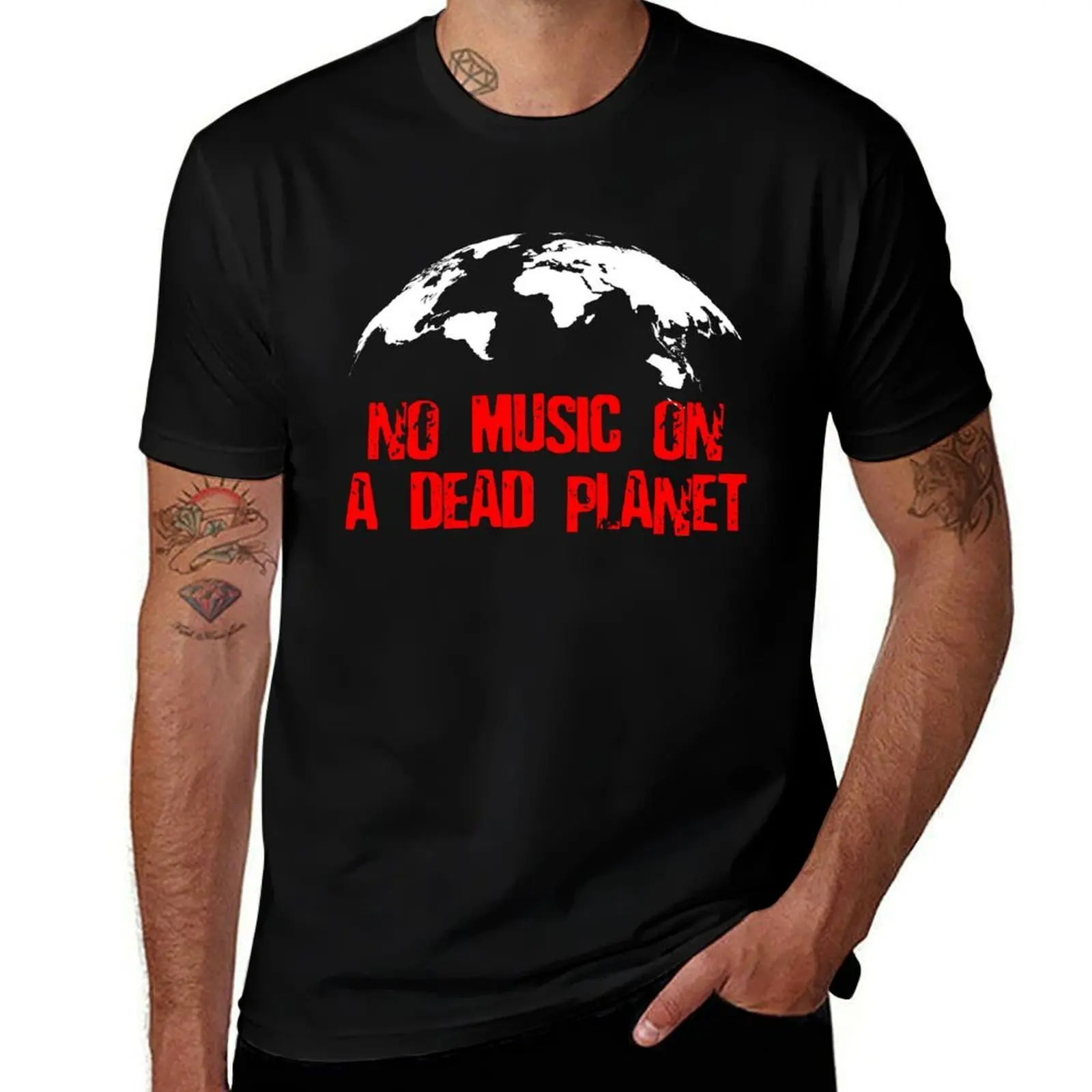 

t On man shirts white t Music Planet t for T-Shirt funny man No humor A designer shirts dark Dead shirt pack