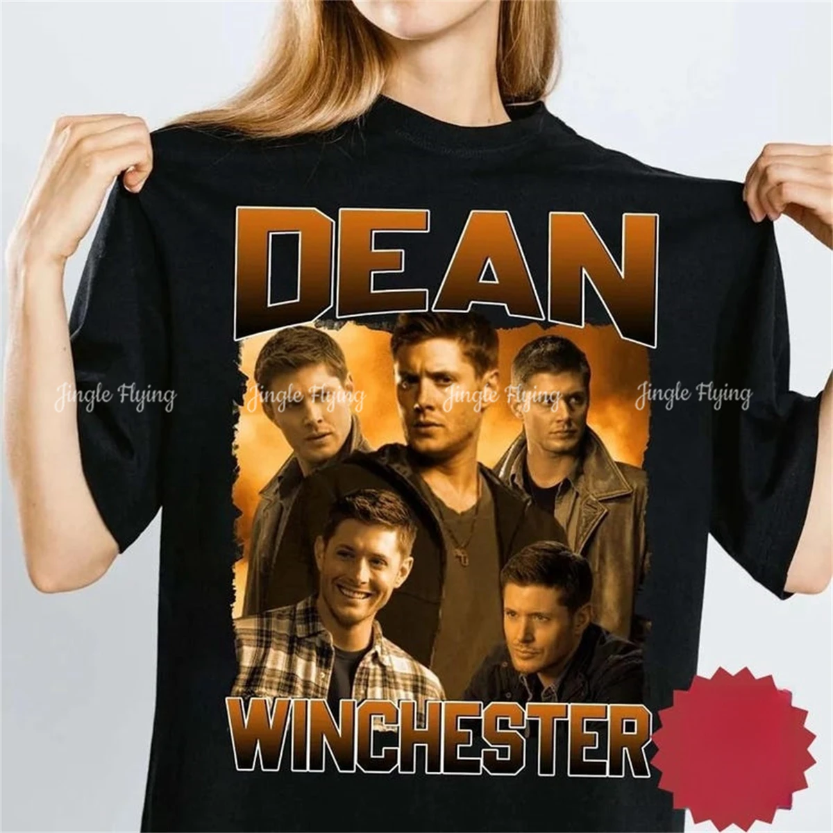 Vintage Dean Winchester Graphic Shirt Supernatural Movie Sweatshirt Tv Series Jensen Ackles Fan Merch