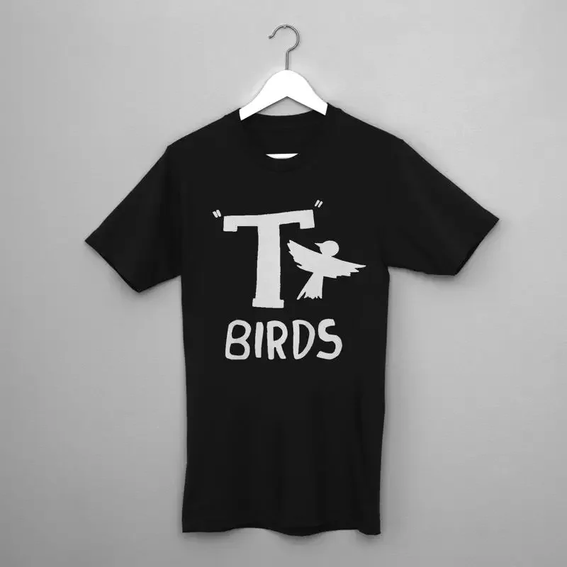 T Birds Mens Shirt Travolta Movie Retro Fancy Dress 50S Costume