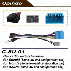 Car Radio Cable Adapter Power Wiring Harness Connector Socket for Suzuki Vitara Alivio Baleno Swift Honda Fit Element Acura RL