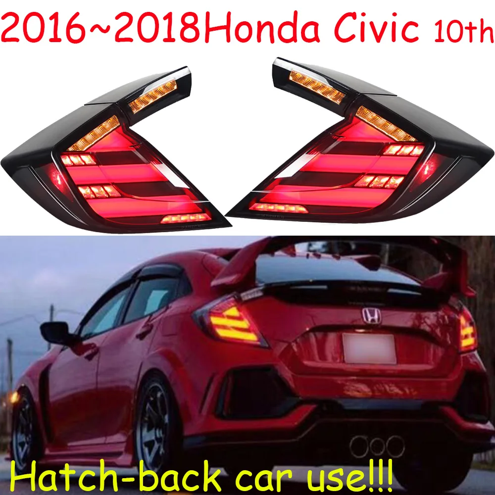 2016~2019year tail light for hatch-back Civi taillight Brake LED car accessories Taillamp for Civi rear light fog