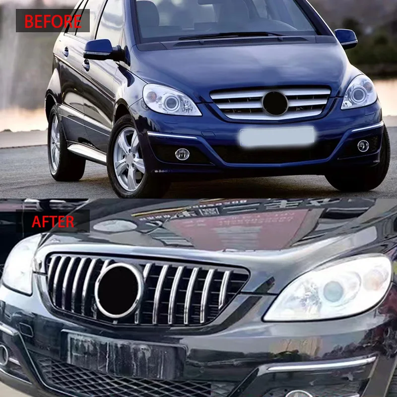 Applicable for 2009-2011 B-class W245 modified GT vertical bar middle net, air intake grille, face mask