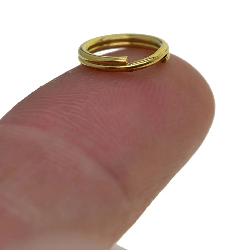 Open Jump Keychain Ring Parts Brass 10mm Rings for Key Ring Making and Craft Jewelry Supplies