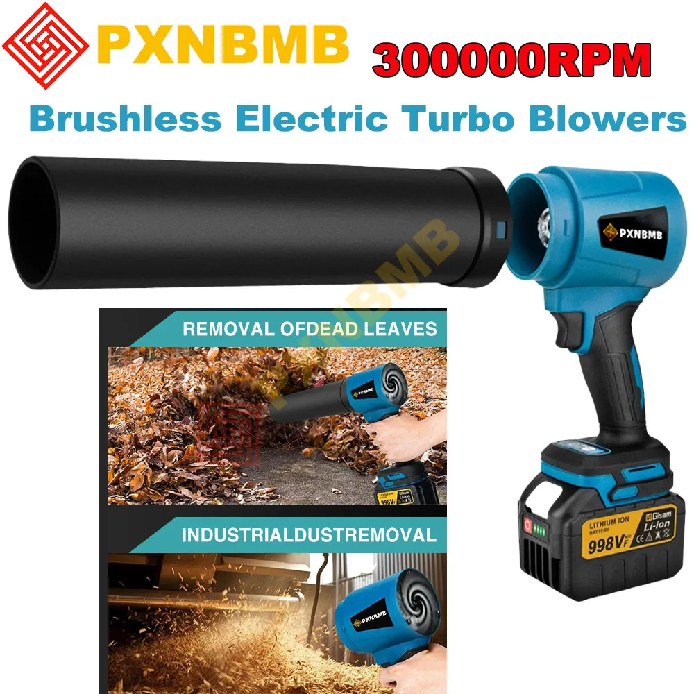 

300000RPM Brushless Electric Turbo Blowers Jet Fan 400M/S Handheld Leaf Blower Dust Blowing for Makita 18V Battery Pins 3000W