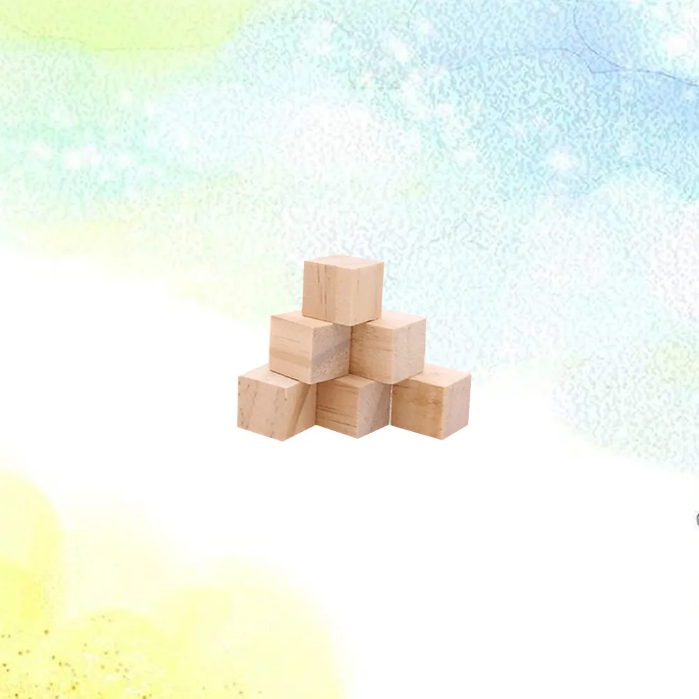 

50Pcs Premium Untreated Birch Wooden Craft Cubes 15Mm Splinter-Free Smooth Surface Square Blocks for Art Projects DIY Home Decor