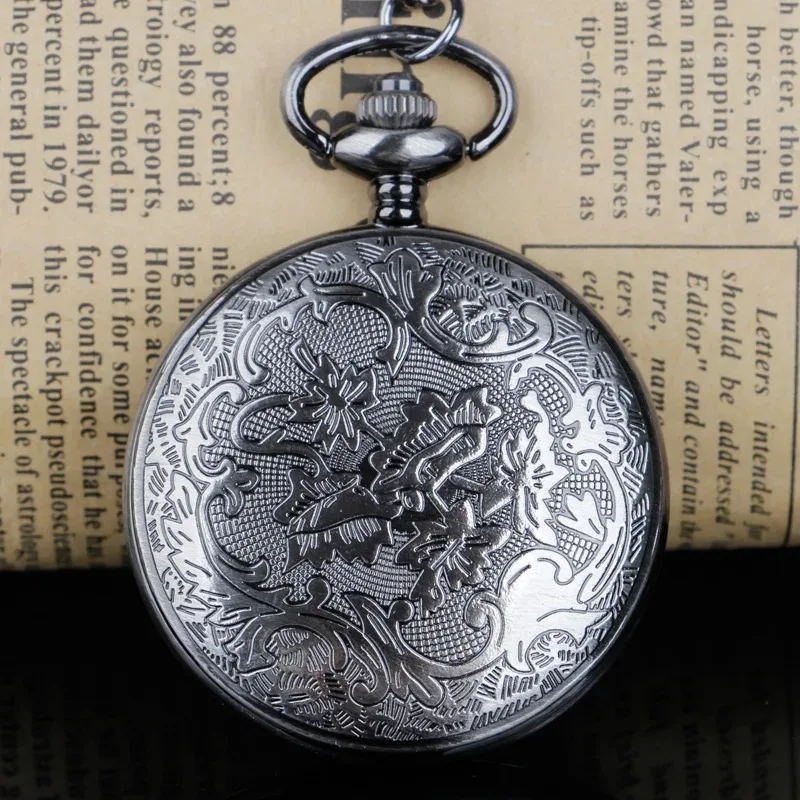 خمر ريترو كوارتز حركة ساعة الجيب مع سلسلة التناظرية قلادة قلادة الرجال النساء طفل الساعات سلسلة الهدايا