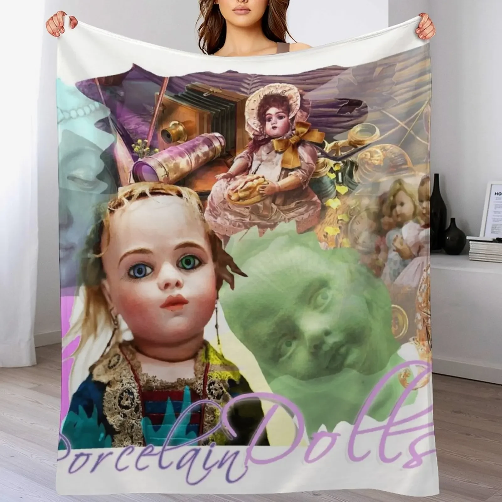 

Porcelain Dolls Collector (by ACCI) Throw Blanket Custom for winter Plaid Soft Plaid Blankets