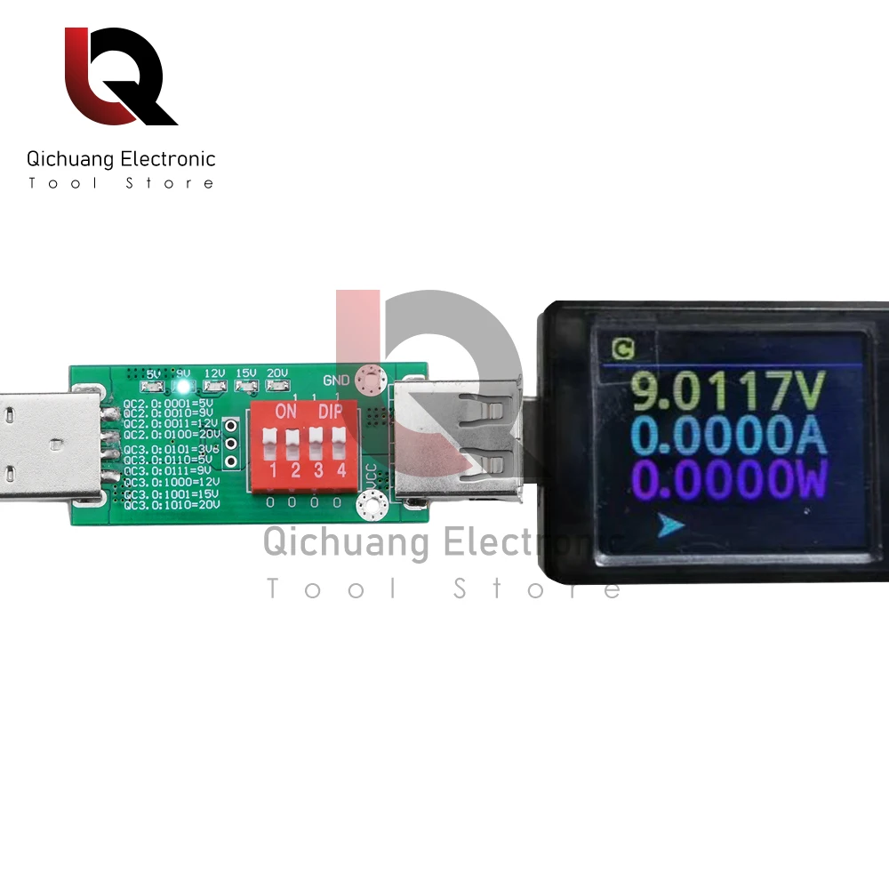 QC2.0/3.0 5V 9V 12V 15V 20V Fast Protocol Charge Trigger Decoy Qualcomm Trigger Voltage Aging Detection Adapter Test Module