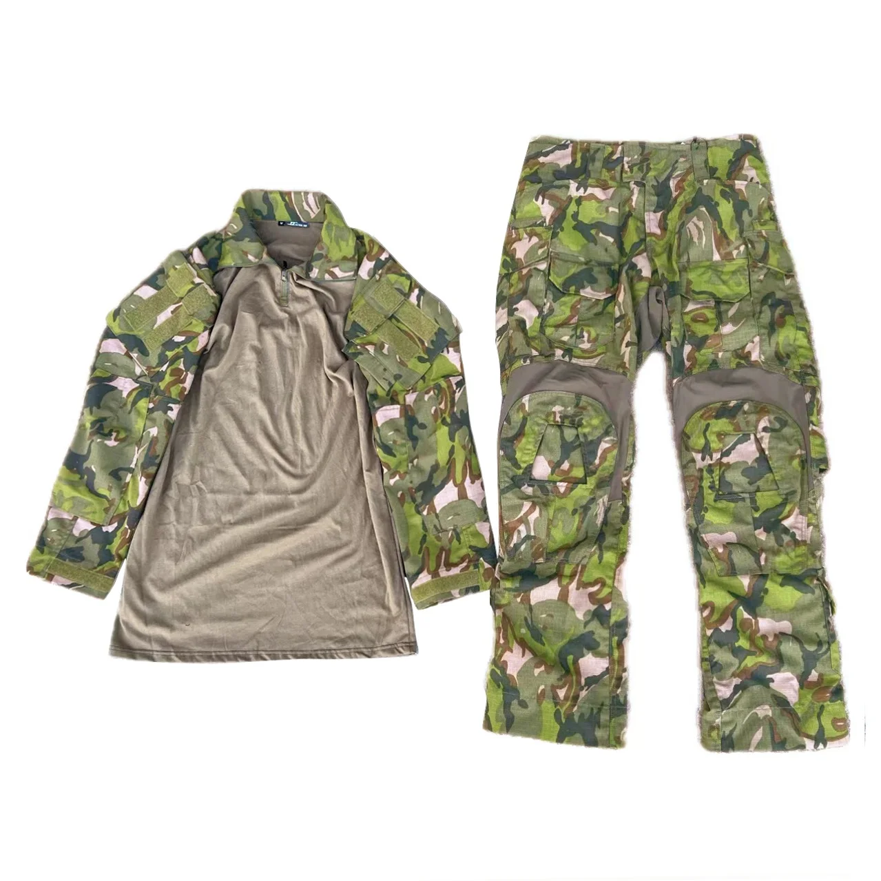 Big Five Leaf Camouflage Pants Frog Leather Set Tactical Pants Self Defense Counterattack Style Combat Set