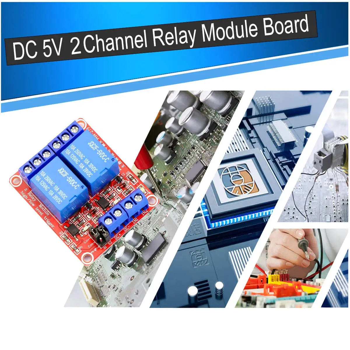 2 channel Relay Module 5V 12V 24V High and Low Level Trigger Relay Control With Optocoupler Two Way Relays DC 5 V 12 V 24 V Volt